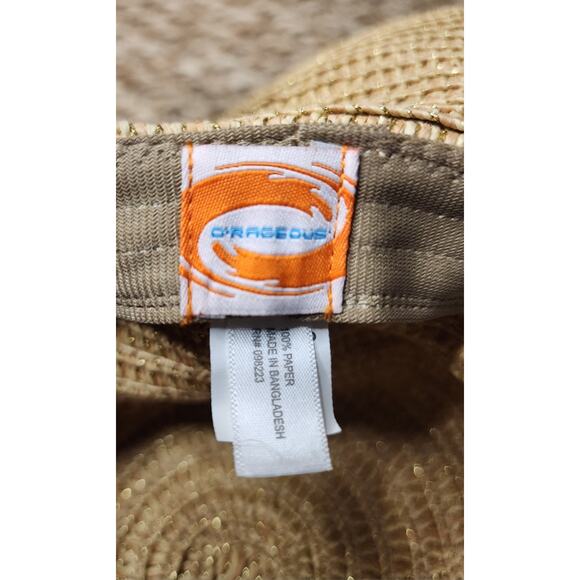 Orageous Womens Grommet Straw Woven Sun Hat Beach Boho One Size - Picture 4 of 6